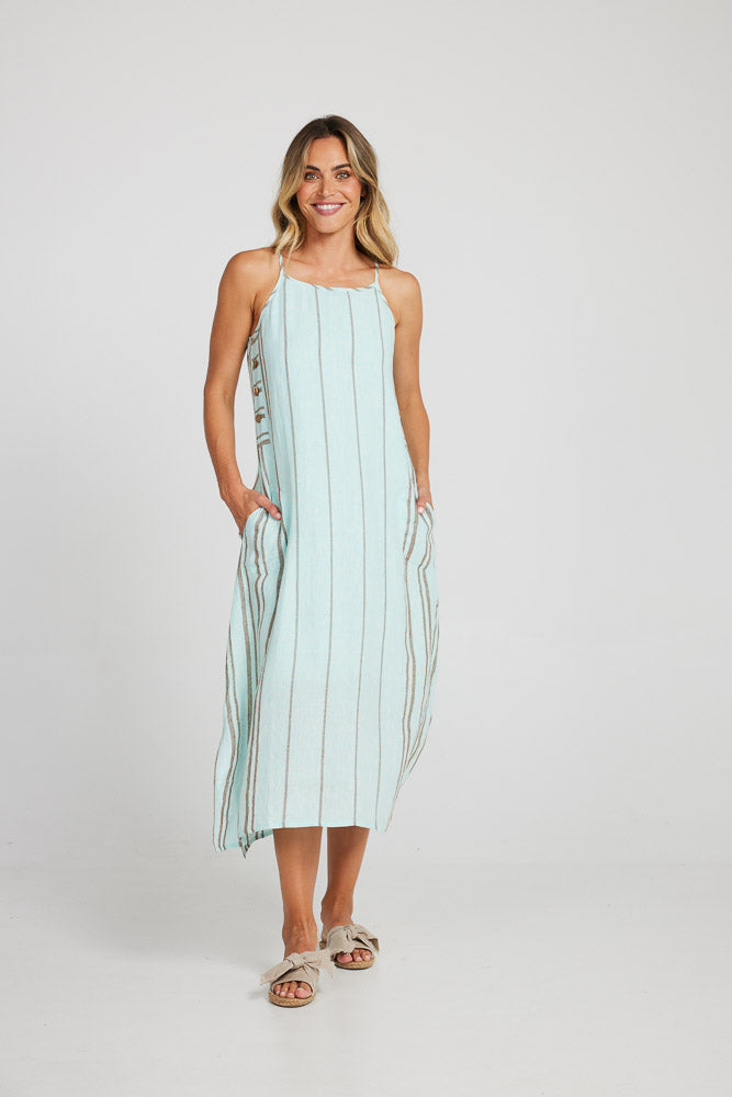 Coast cass outlet stripe maxi dress