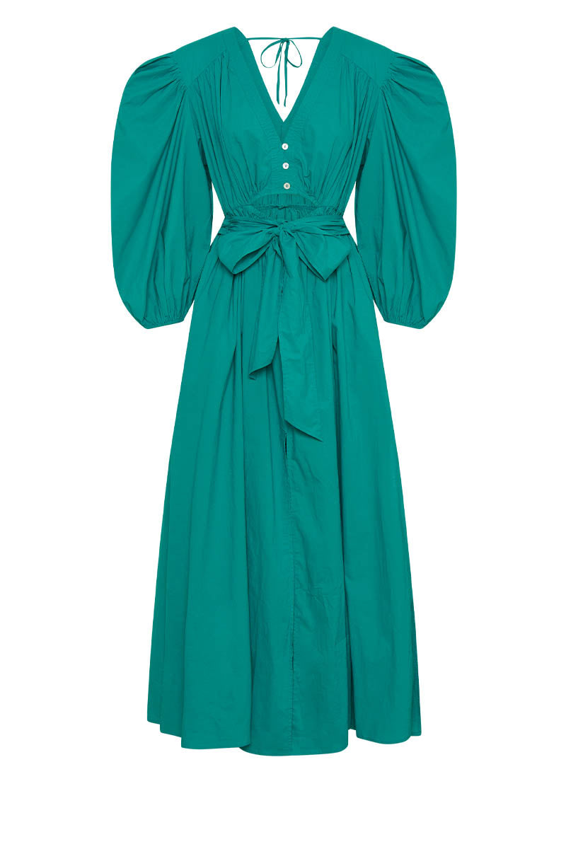 V Neck Cut Out Maxi - Teal