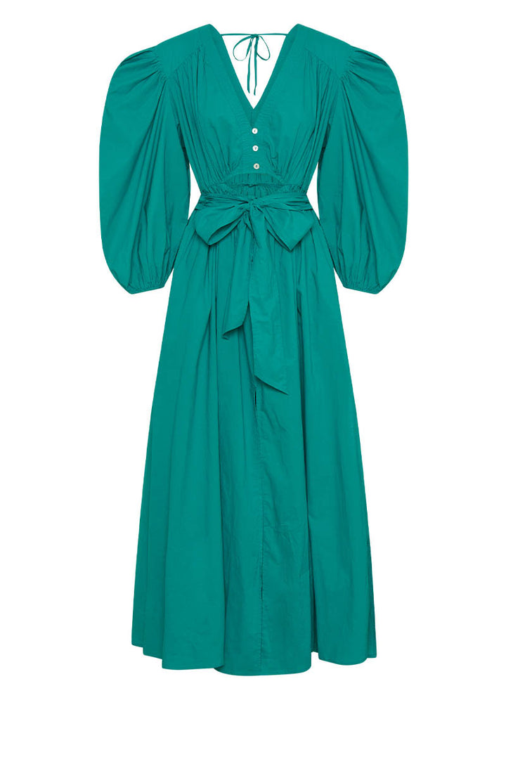 V Neck Cut Out Maxi - Teal