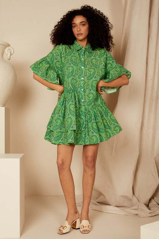 Genoa Mini Dress - Paisley