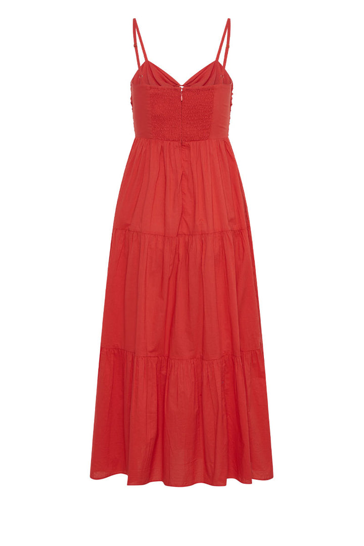 Halter Party Dress - Rhubarb