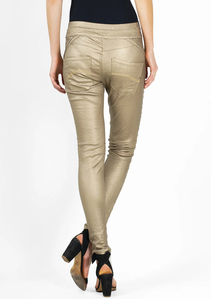 Gold Silverbell Coated Pants