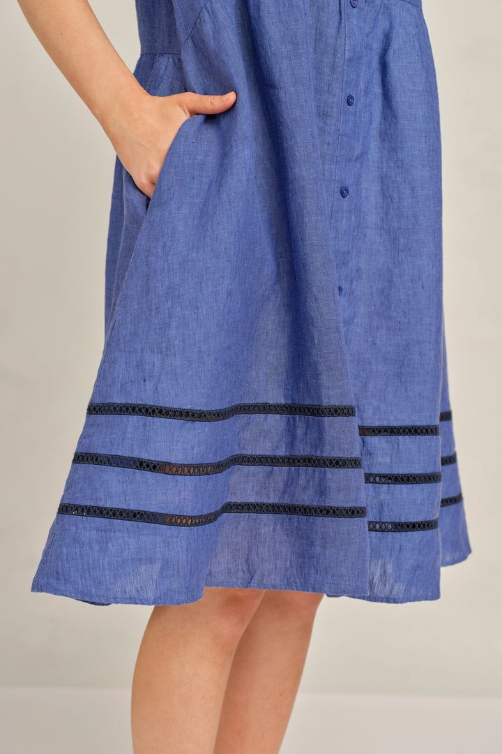 Maxine Lace Dress - Denim