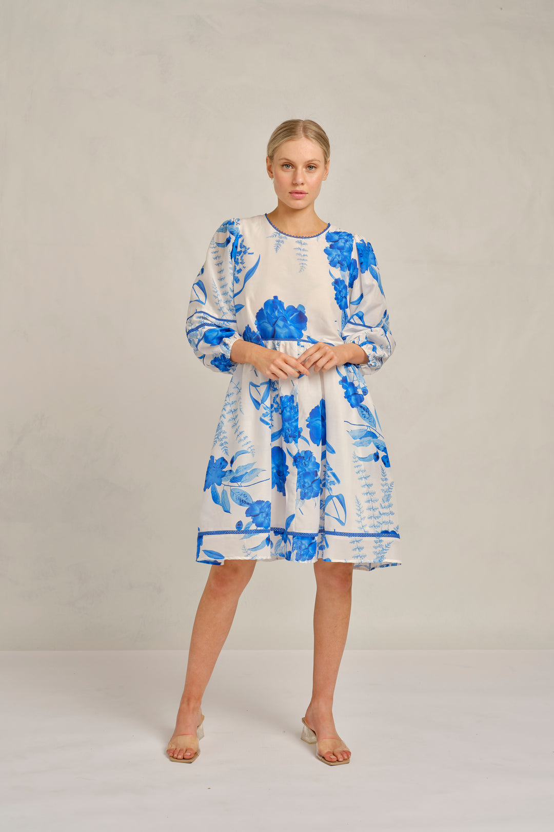 Holly Night Garden Dress  - Blue Quartz