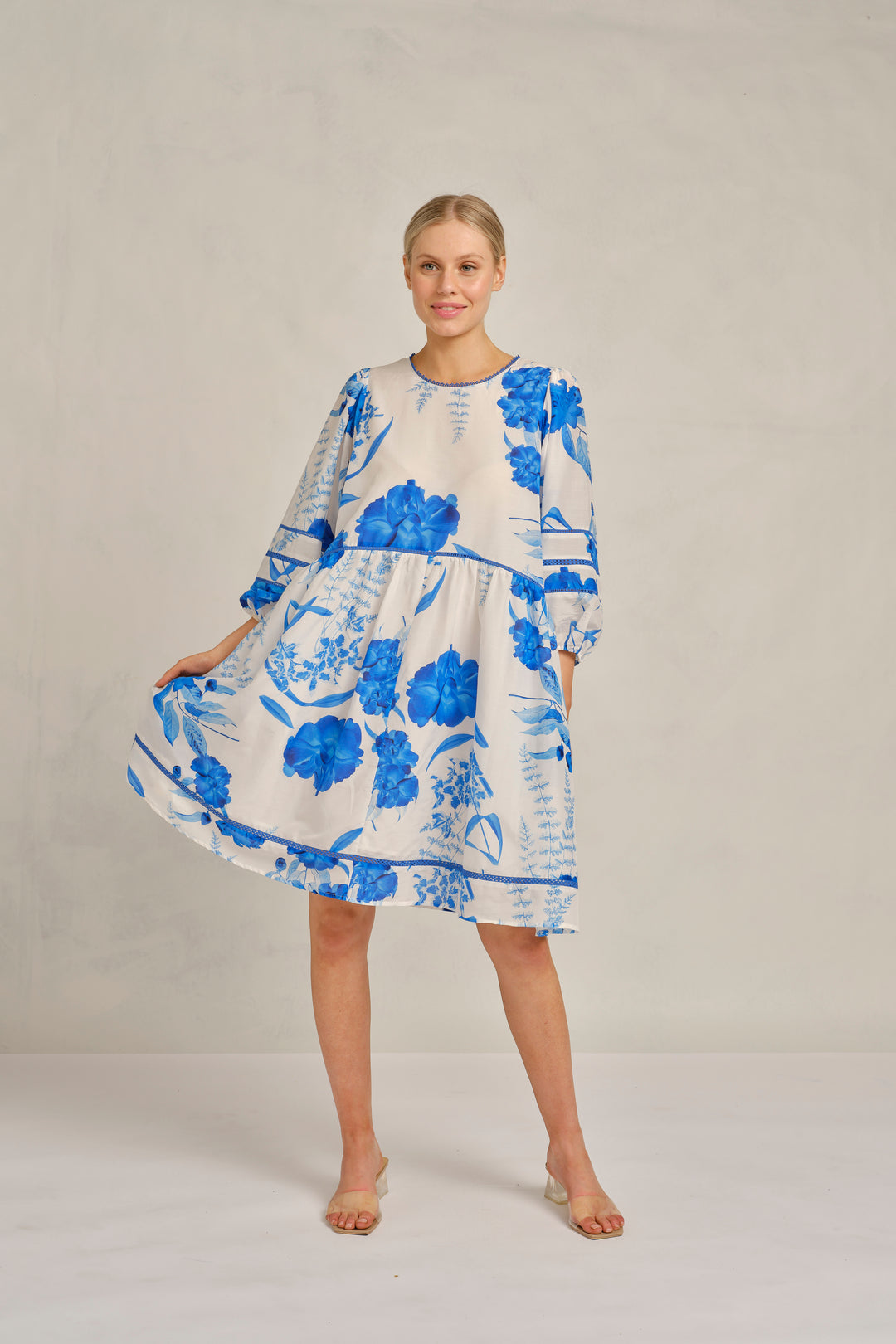 Holly Night Garden Dress  - Blue Quartz