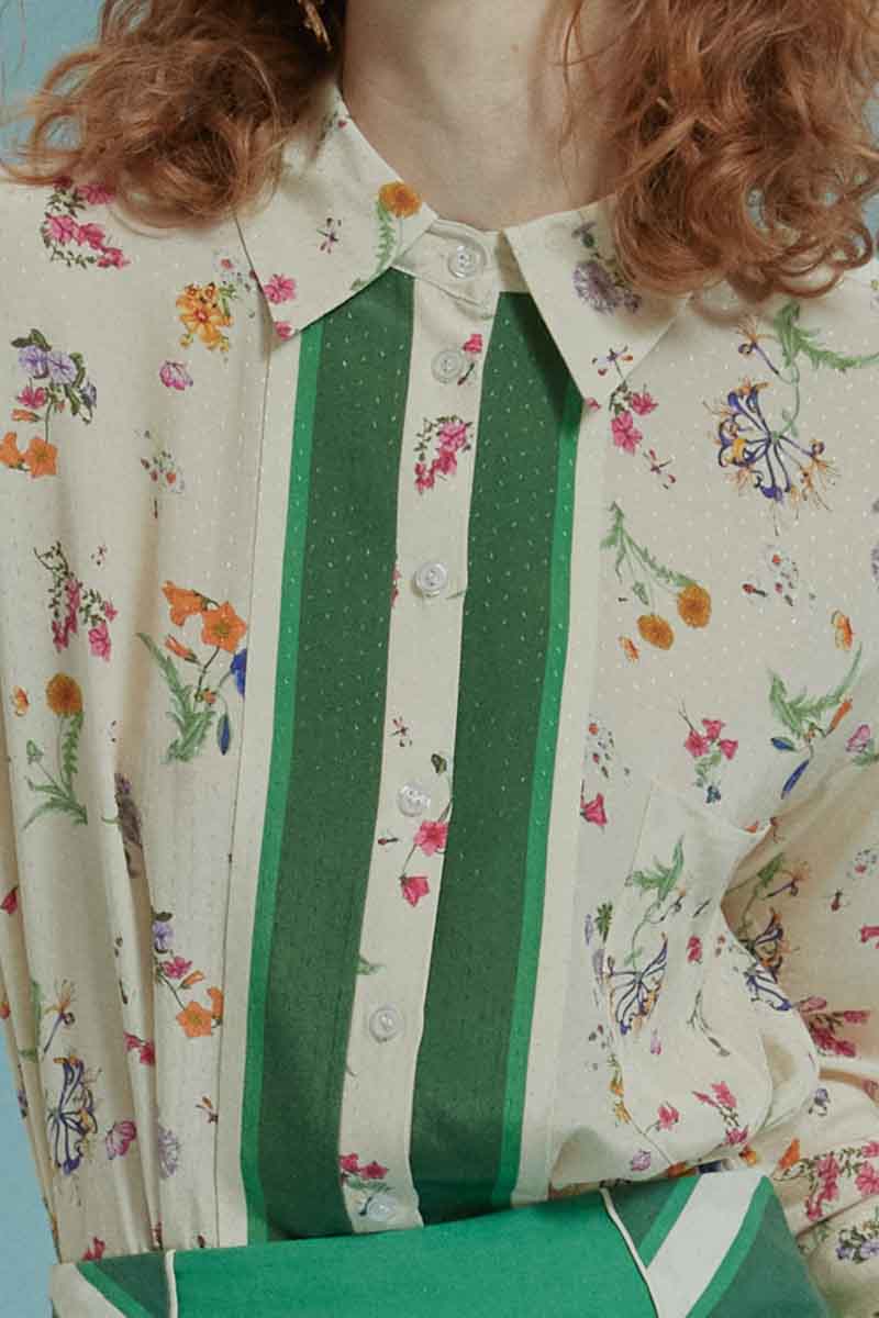 Bettina Classic Shirt - Vintage Ditsy