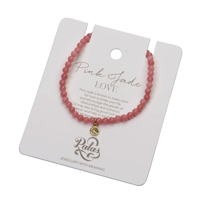 Pink Jade Healing Gem Bracelet