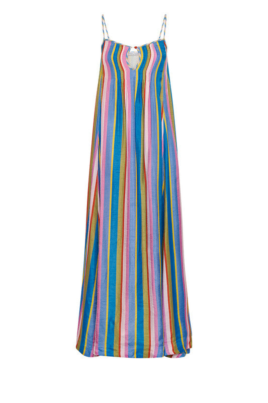 Rainbow Stripe Slip Dress