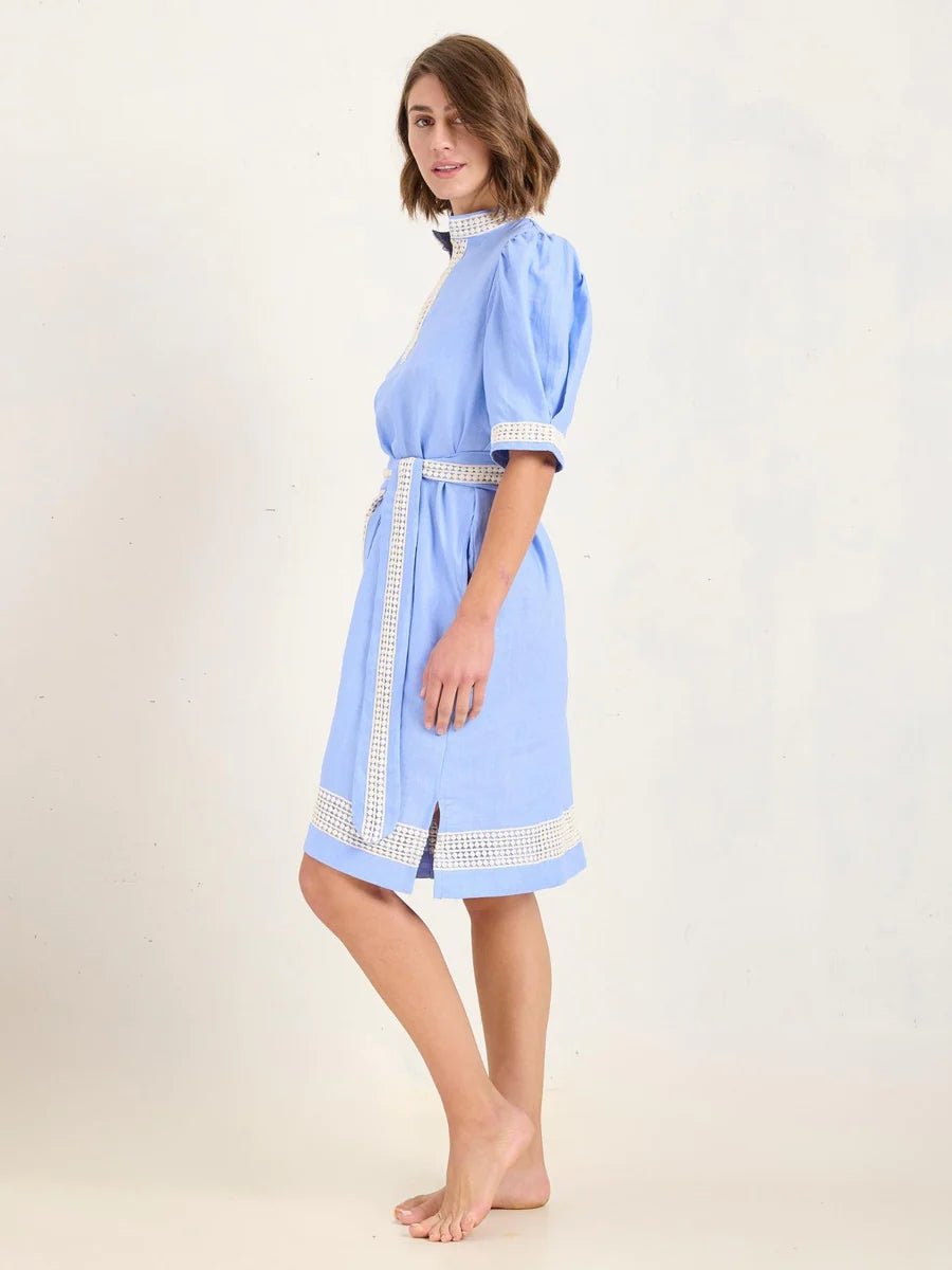 Peek Mini Dress - Vinka Blue