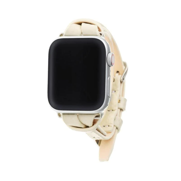 Salty Safari Apple Wrap Watch Band - Milk (Leather)