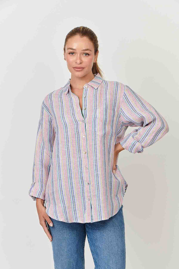 Enveloppe Linen Shirt - Arc-en-Ciel