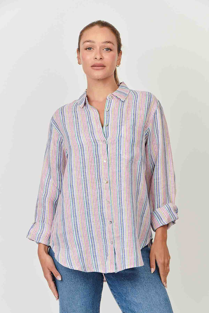 Enveloppe Linen Shirt - Arc-en-Ciel