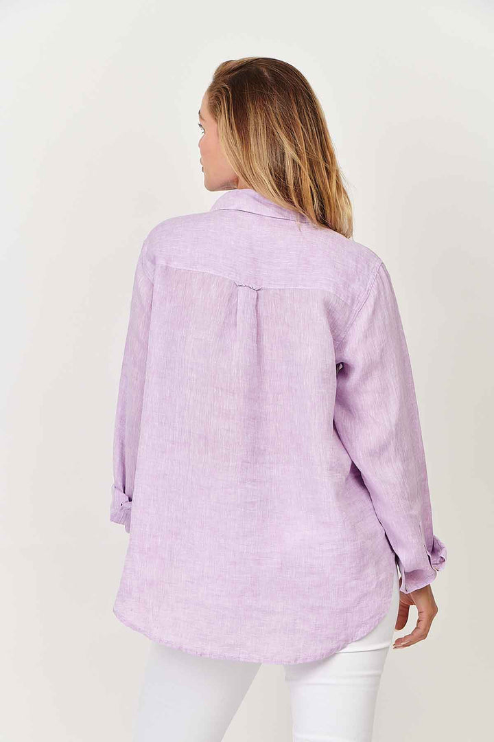 Enveloppe Linen Shirt - Lilas