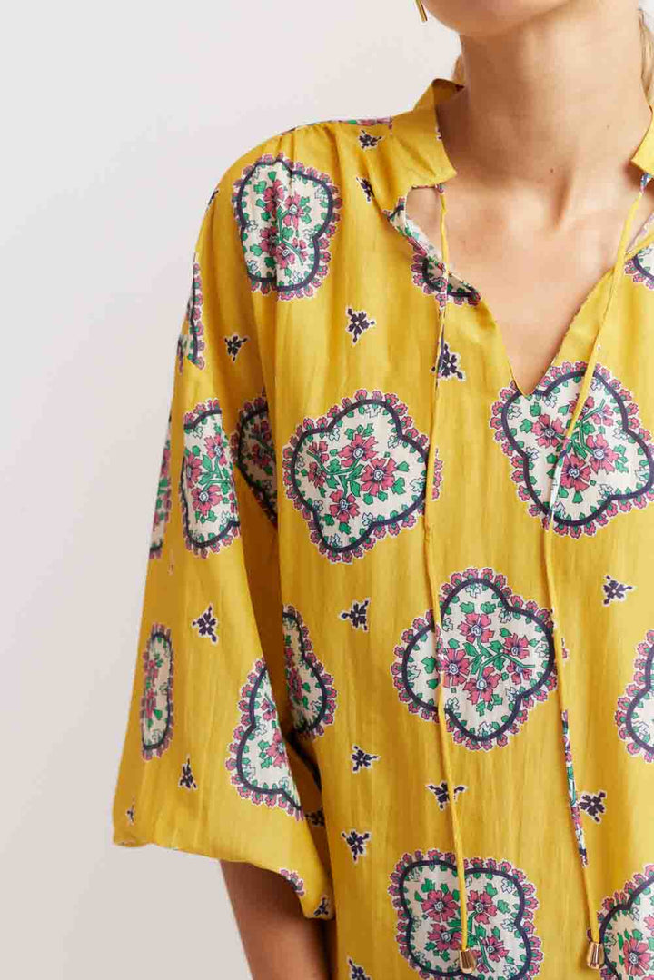 Edie Top - Mosaic Mustard