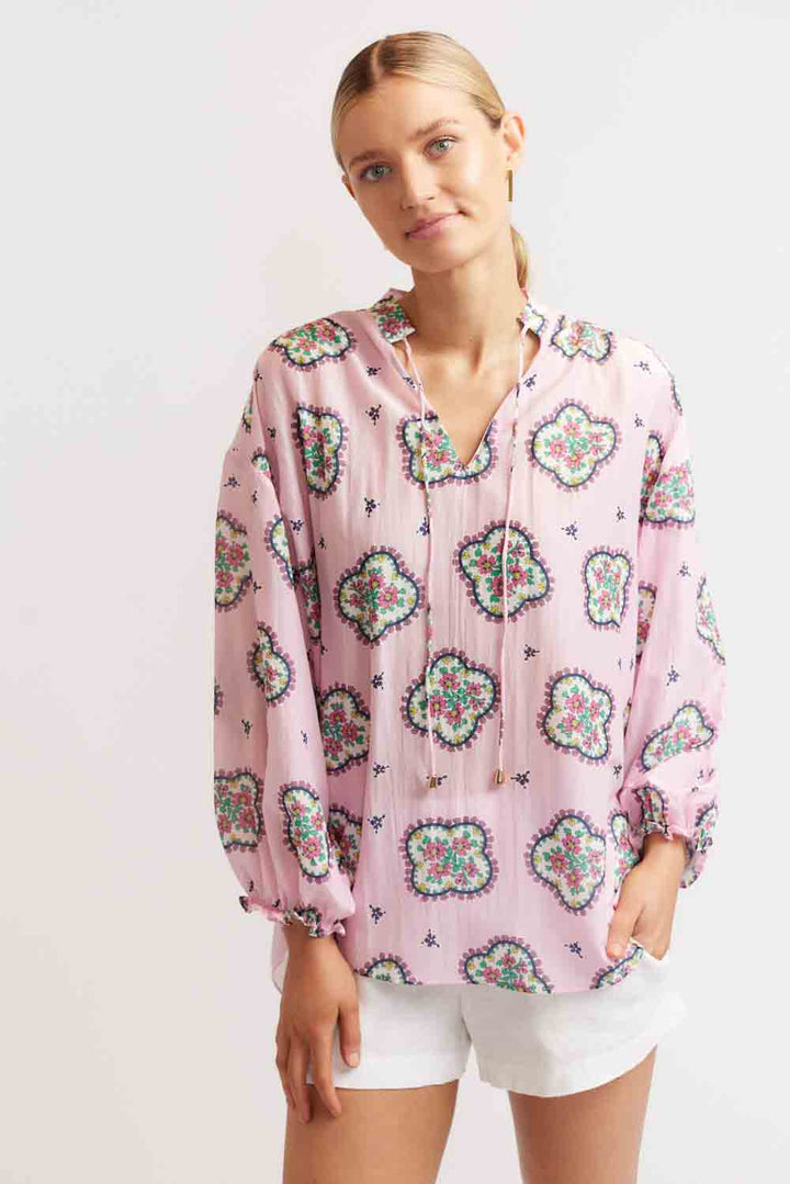 Edie Top - Mosaic Pale Pink