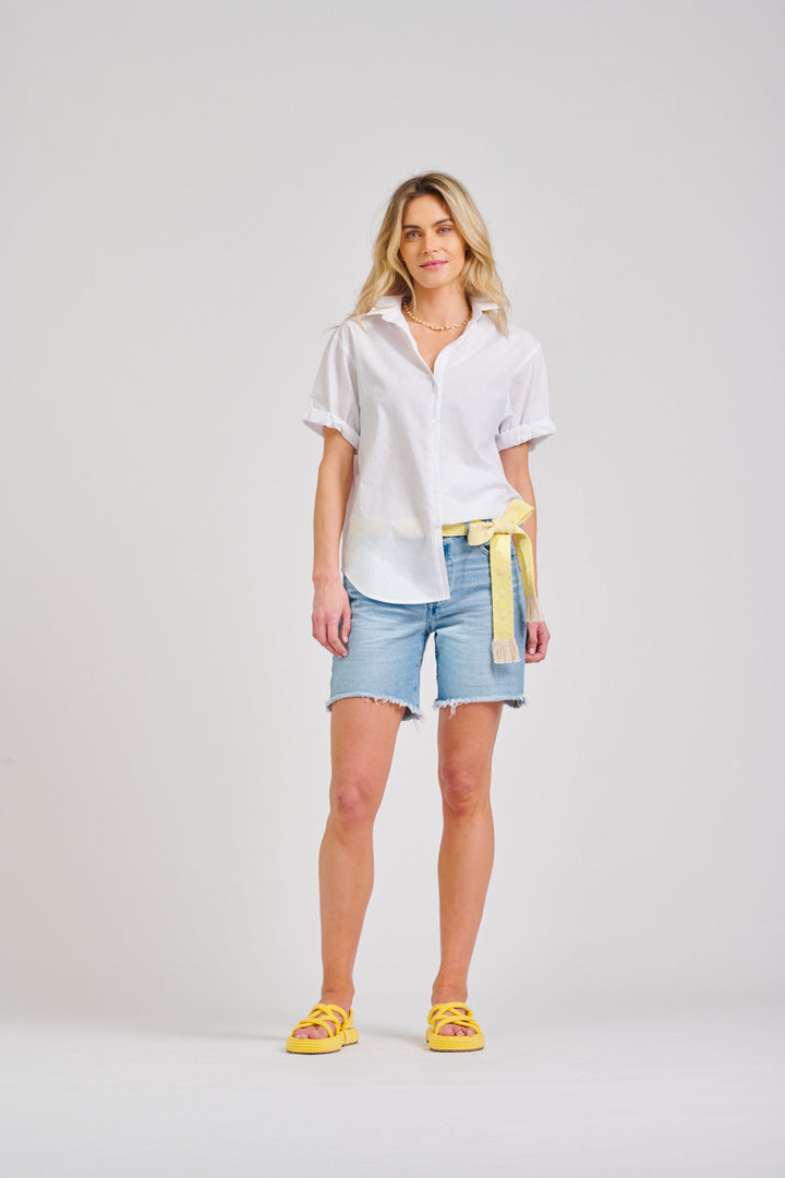 The Annie Short Sleeve Shirt - White