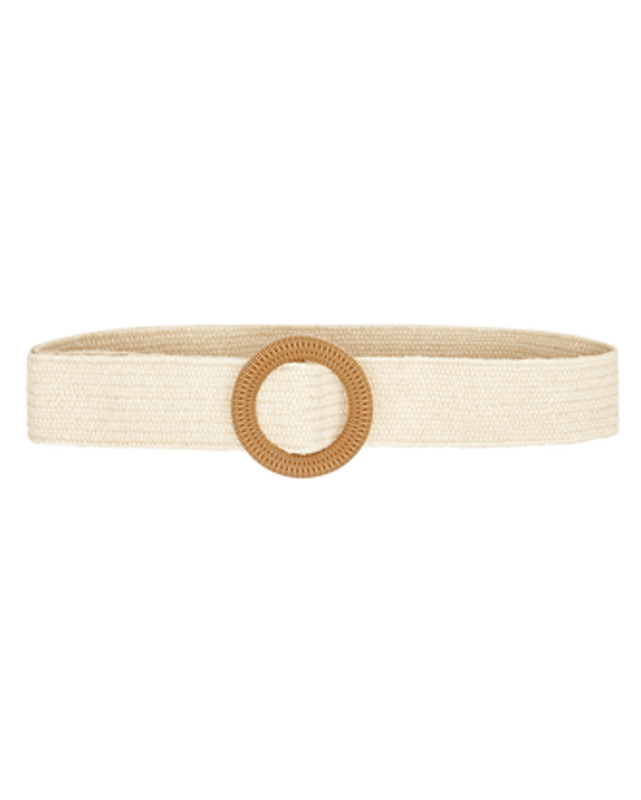 Stretchy Rattan Belt - Natural