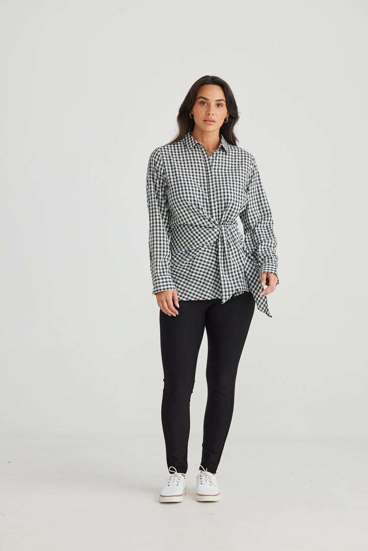 Nova Shirt - Black Gingham