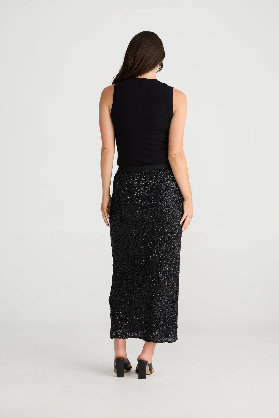 Dazzle Skirt - Black Sequin