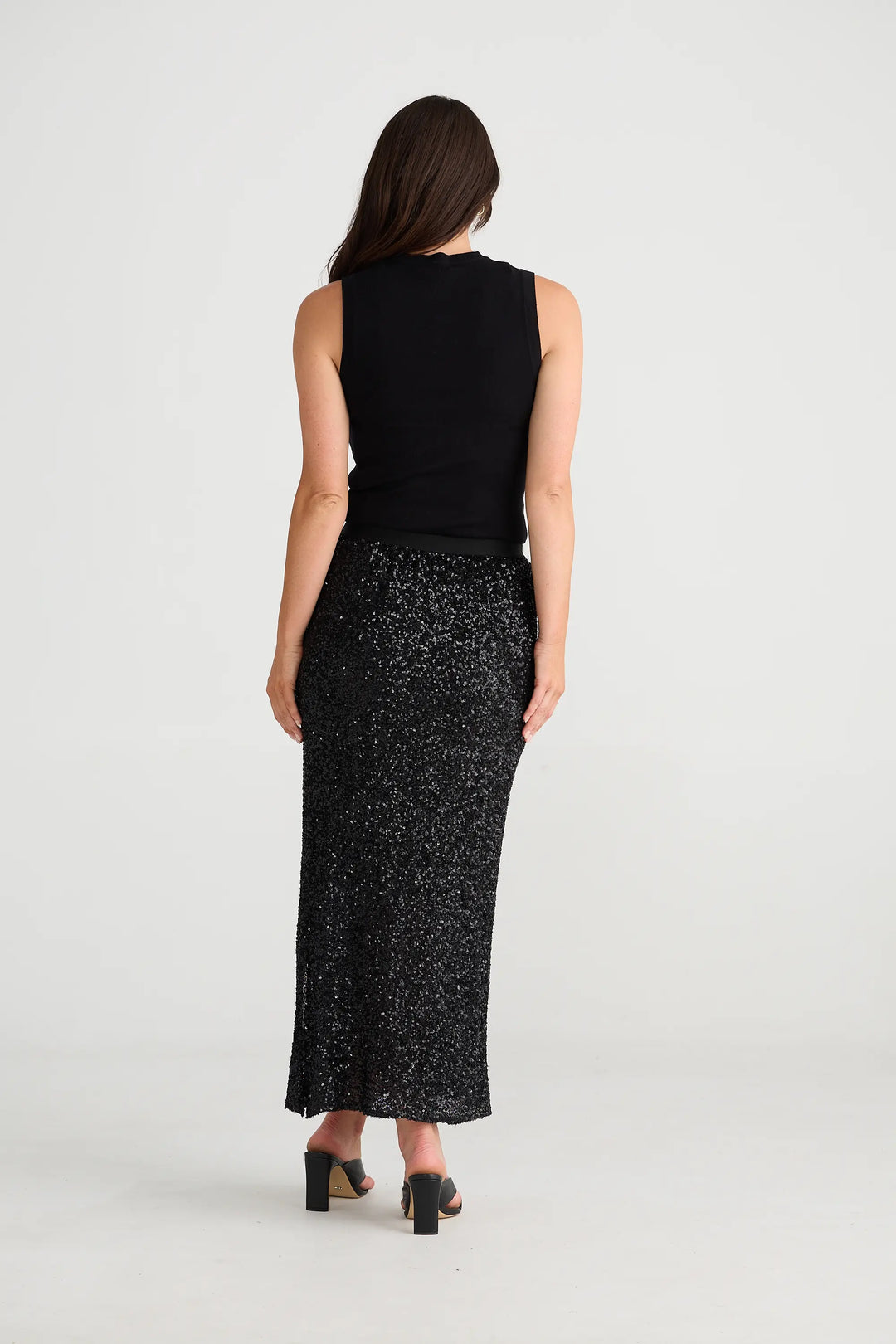 Dazzle Skirt - Black Sequin