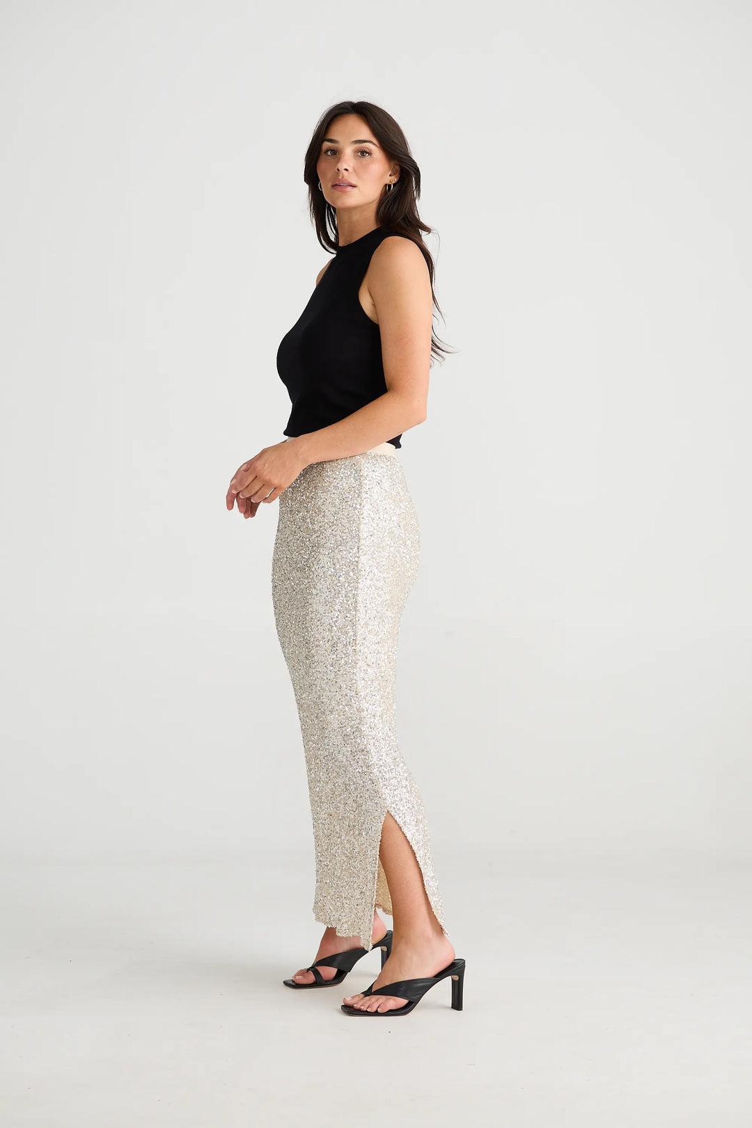 Dazzle Skirt - Champagne Sequin