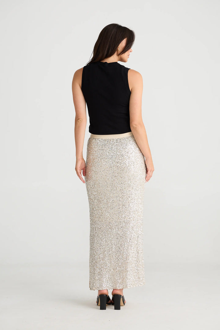 Dazzle Skirt - Champagne Sequin