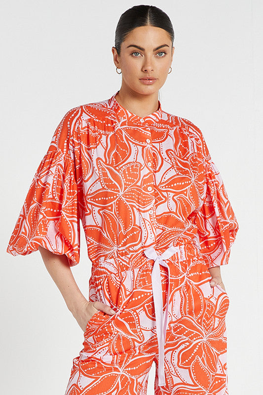 Billow Sleeve Top - Ukiyo Botanic