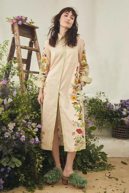 Midi Shirt Dress - Bee-Tanical