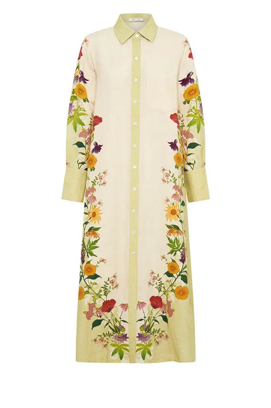 Midi Shirt Dress - Bee-Tanical