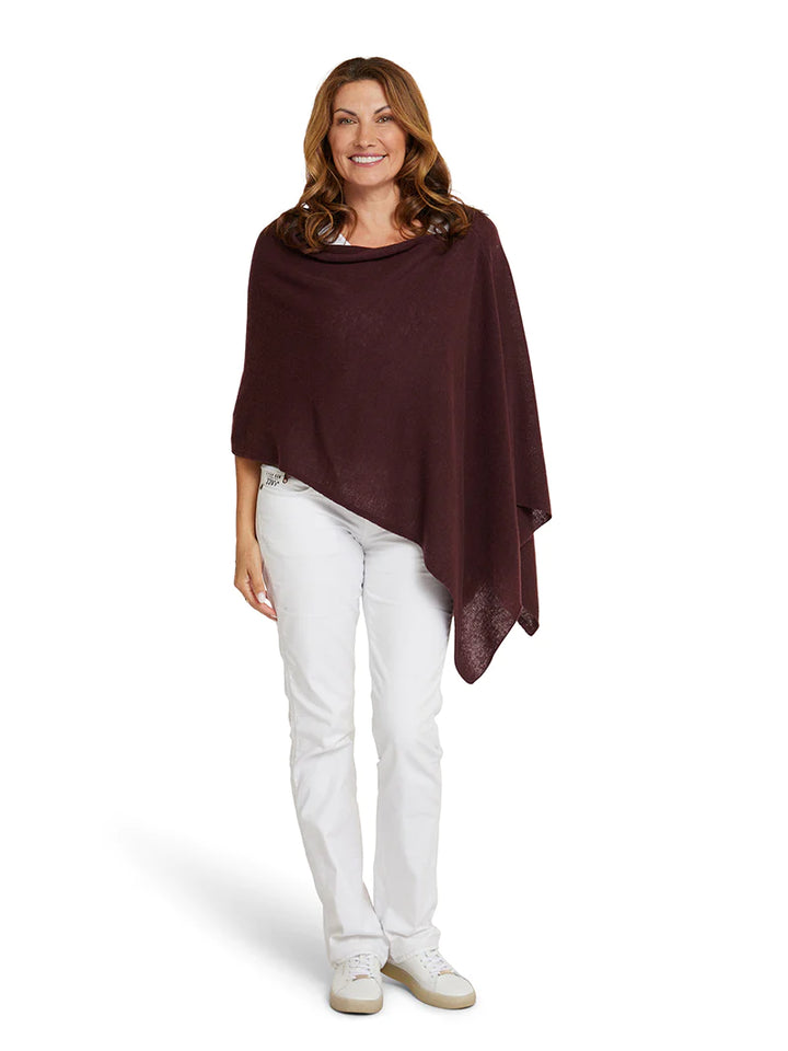 Cashmere Topper - Burgundy