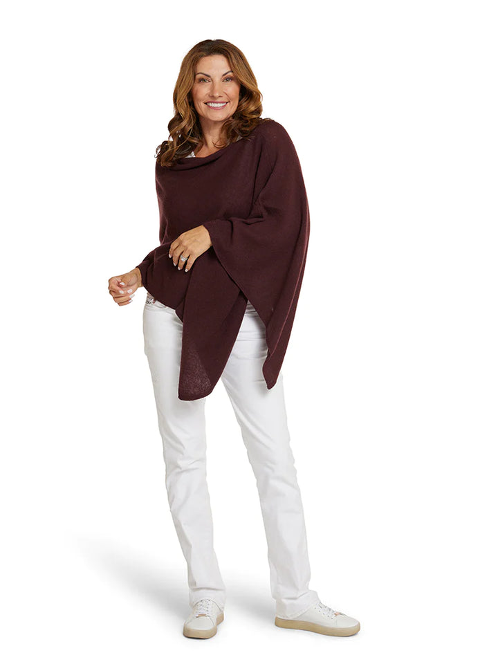 Cashmere Topper - Burgundy