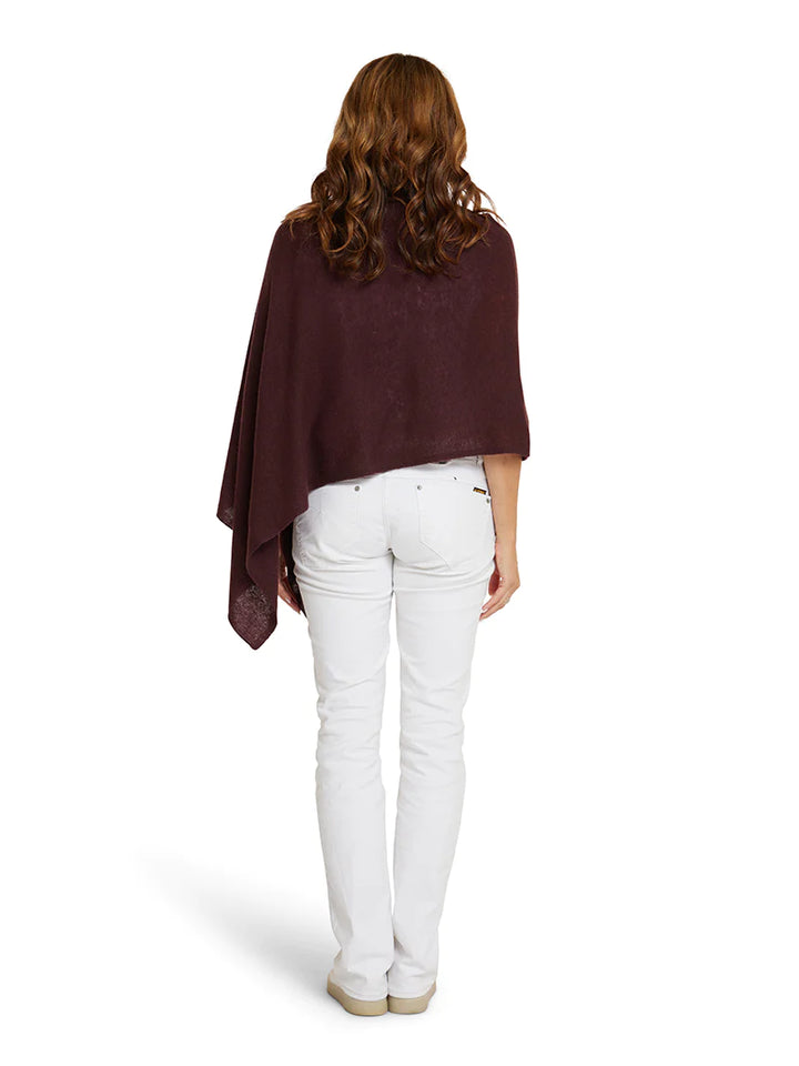 Cashmere Topper - Burgundy