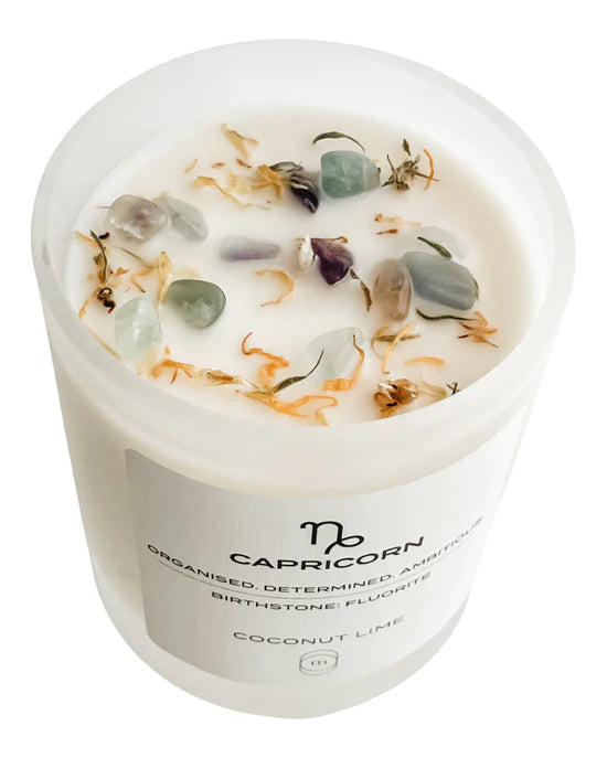 Zodiac Series Crystal Infused Candle - Capricorn