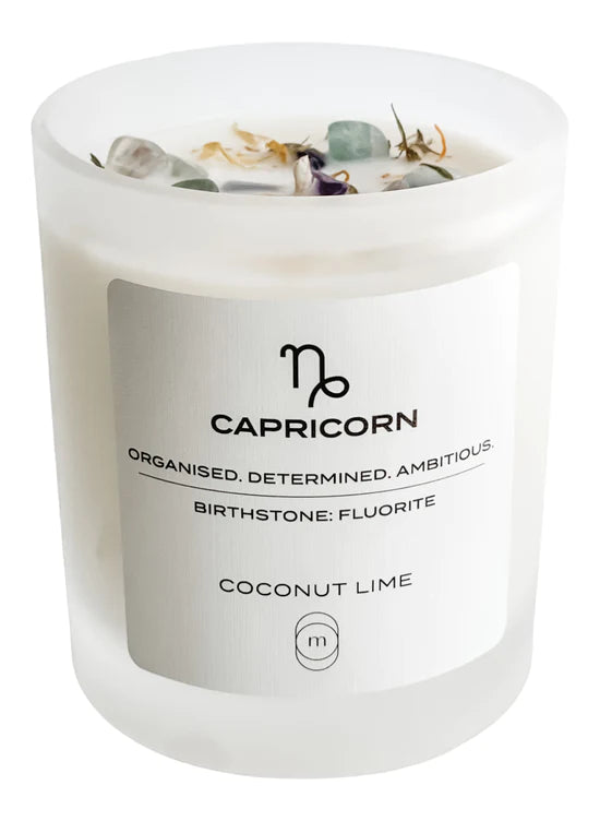 Zodiac Series Crystal Infused Candle - Capricorn