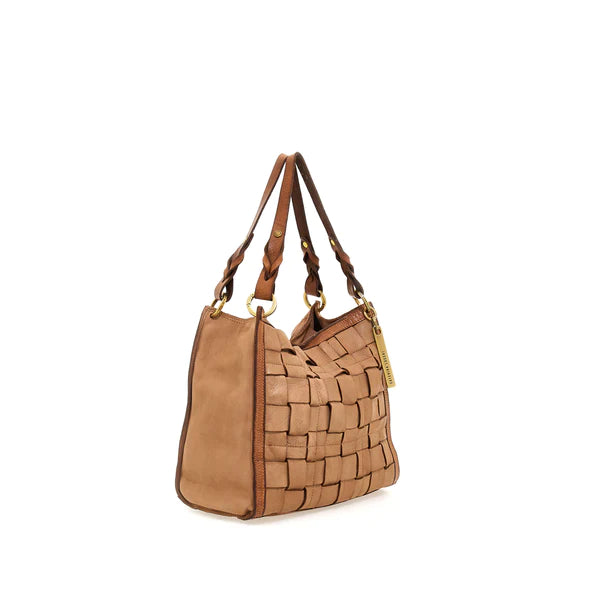 Anna Medium Twist Handbag -  Cognac