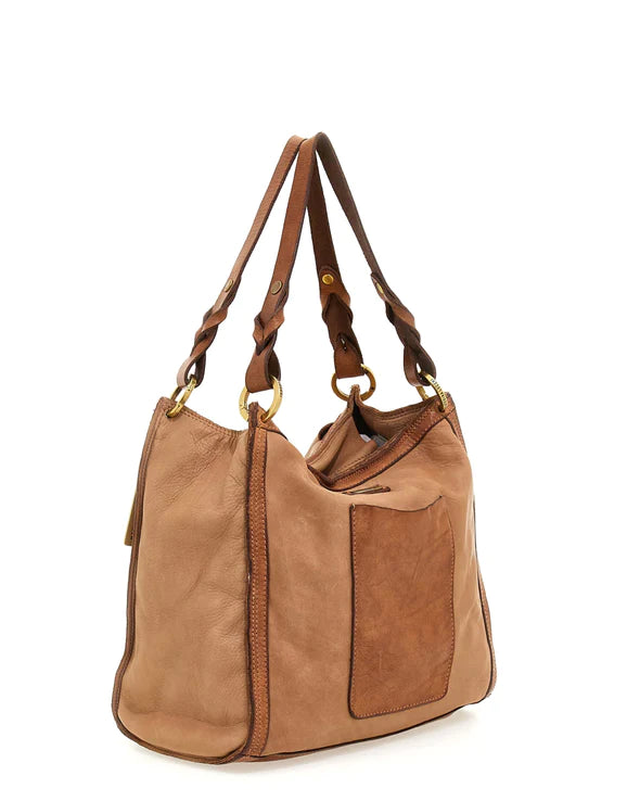 Anna Medium Twist Handbag -  Cognac