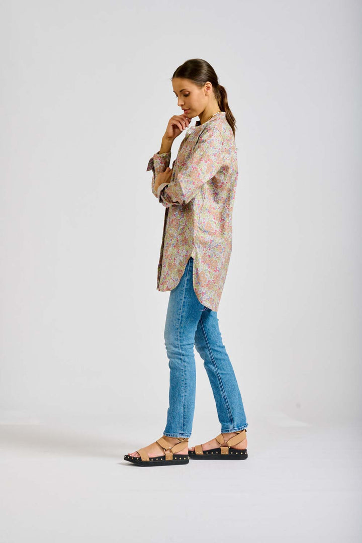 The Claudia Grandpop Shirt - Floral