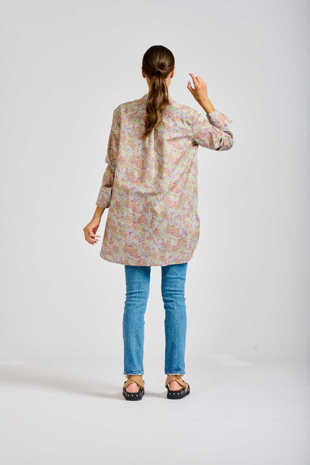 The Claudia Grandpop Shirt - Floral