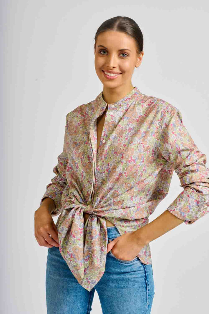 The Claudia Grandpop Shirt - Floral