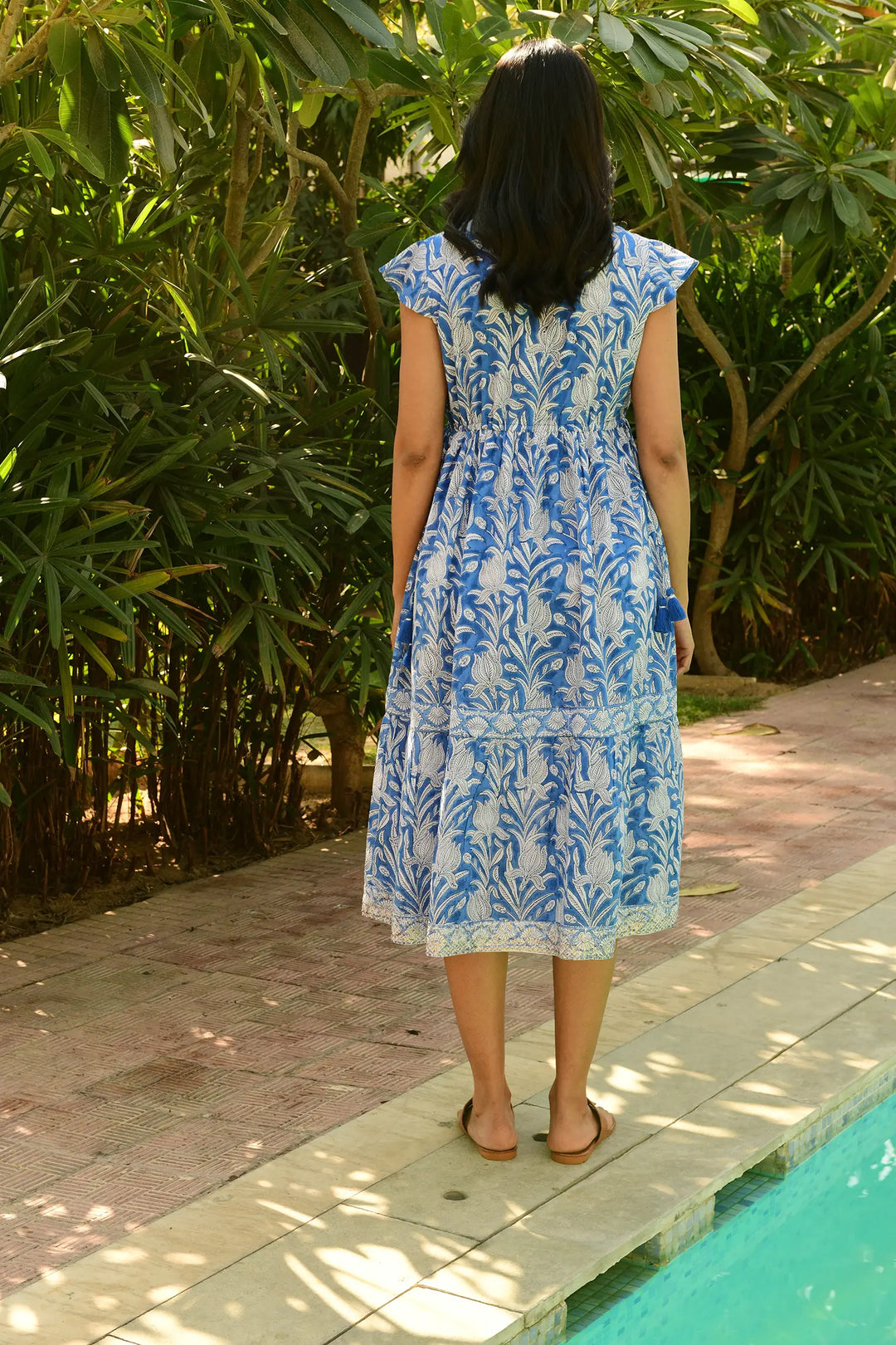 Lamu Midi Dress - Blue