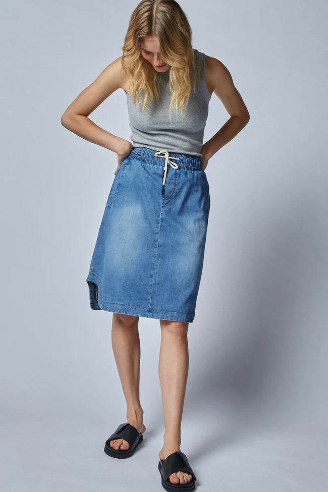 Cecil Skirt - Rodeo Blue