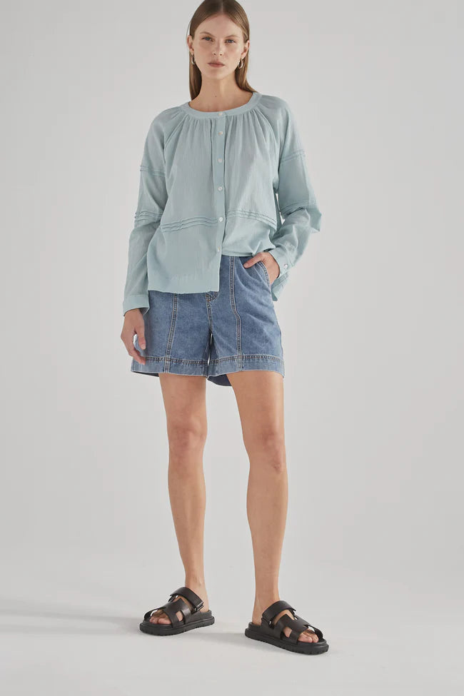 Frida Denim Shorts - Rodeo Blue