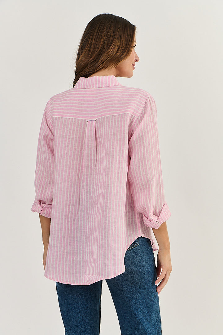 Enveloppe Linen Shirt - Rayure Pastel