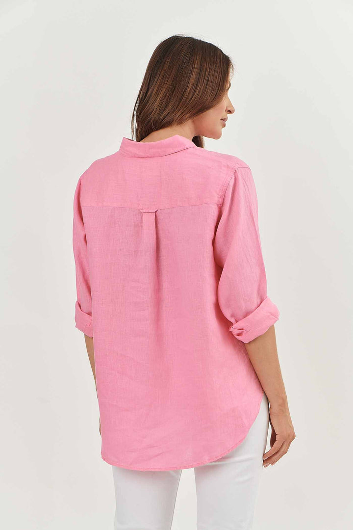 Enveloppe Linen Shirt - Rose