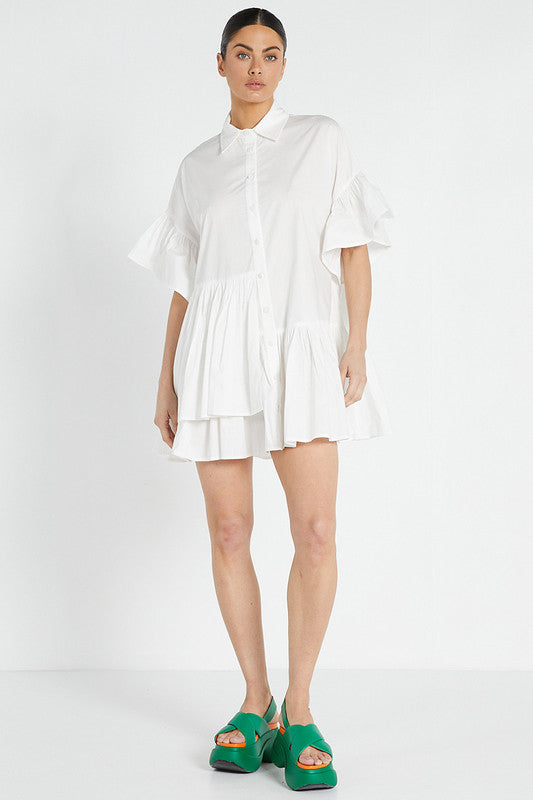 Genoa Mini Dress - White