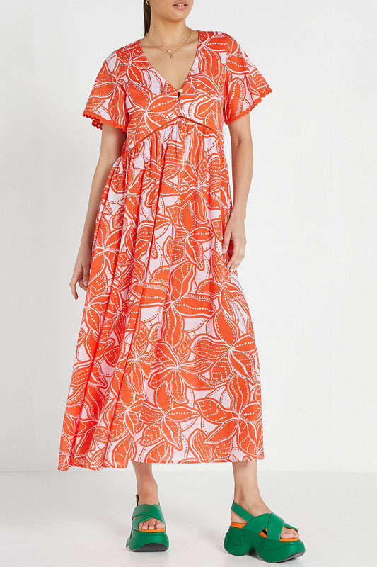 Fixed Bodice Maxi Dress - Ukiyo Botanic