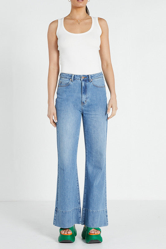 Flared Jean - Light Blue Wash Denim