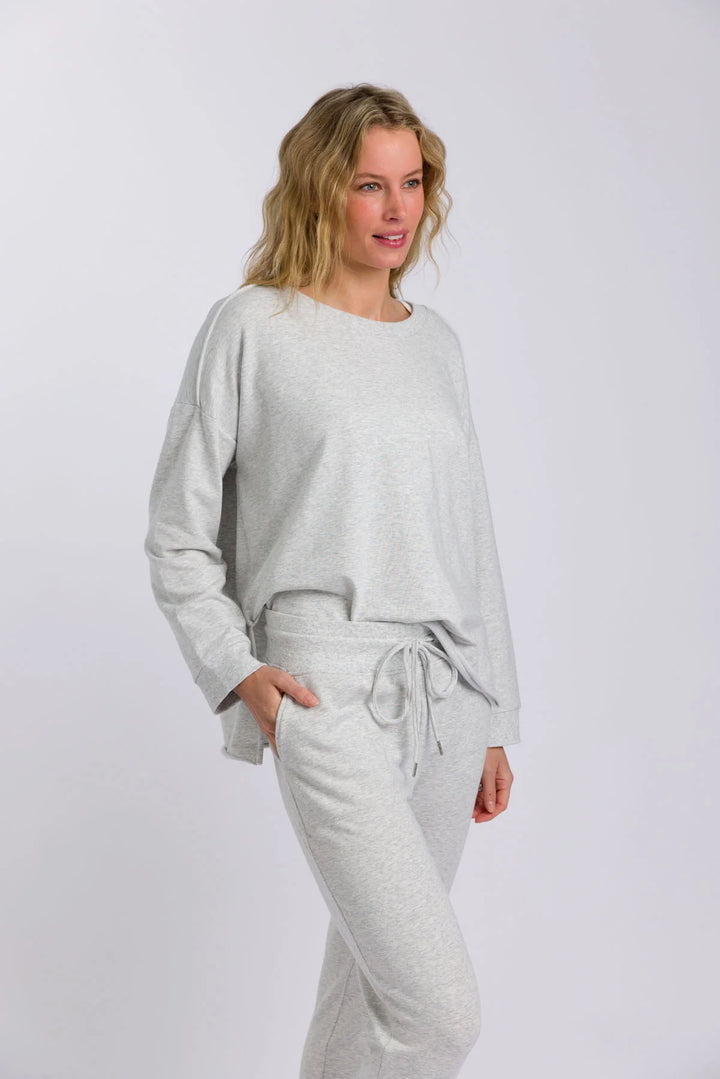 Heavenly Fleece Jogger - Silver Marle