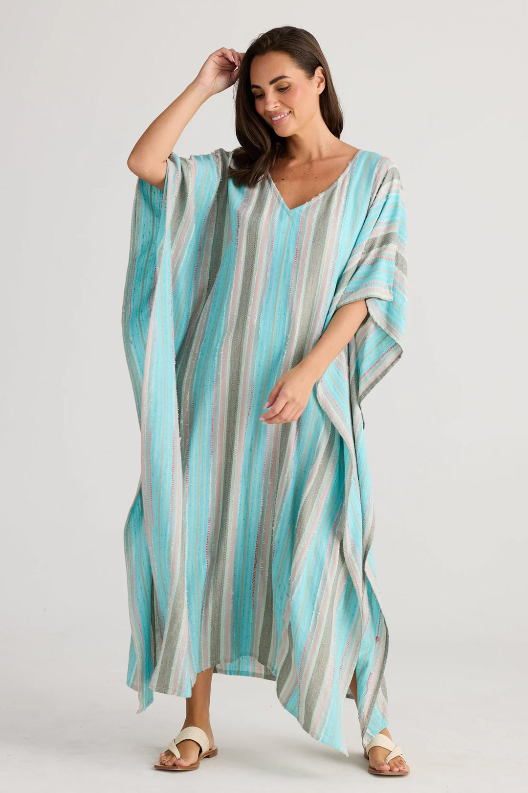 Capri Kaftan - Carnivale Stripe