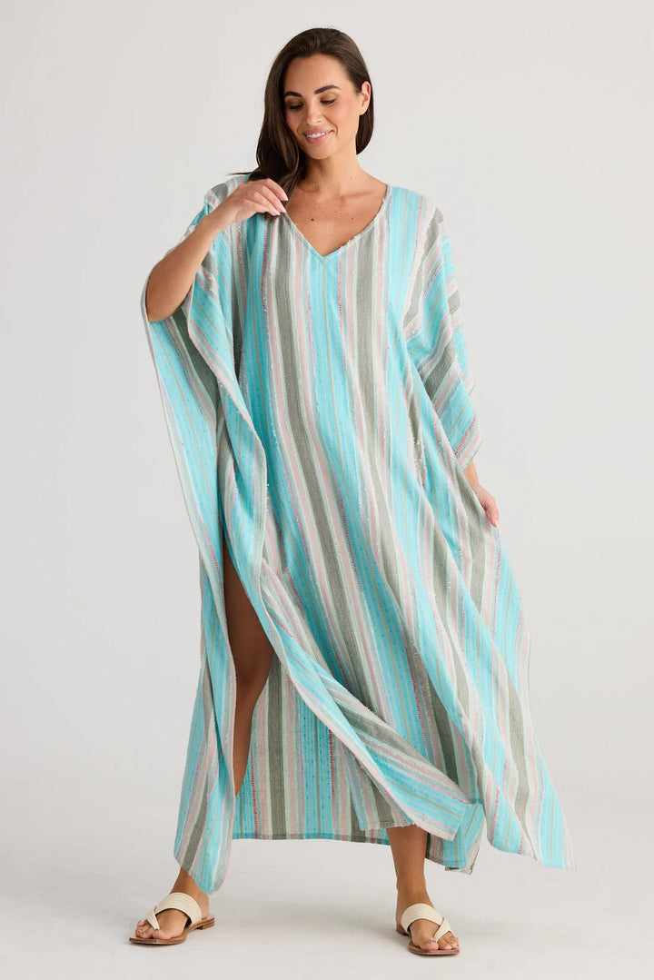 Capri Kaftan - Carnivale Stripe